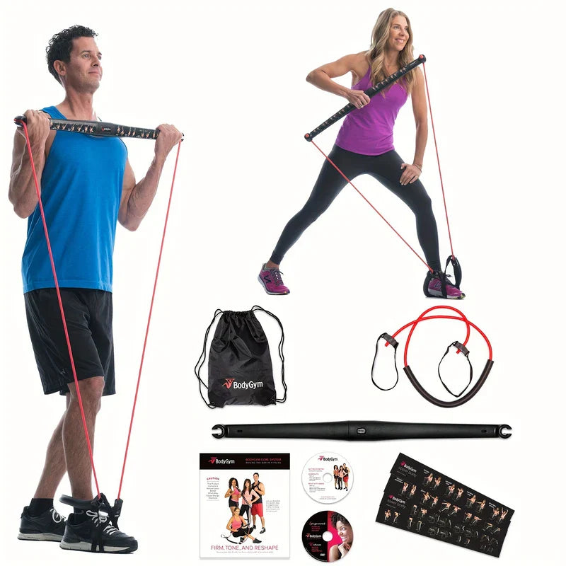 Pilates Bar Stick Kit with Resistance Bands
