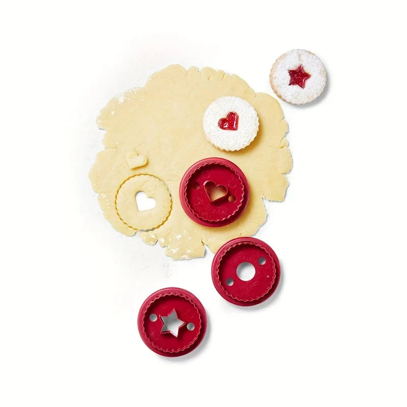 Plastic Cookie Cutter Stamp Set (3 Piece)