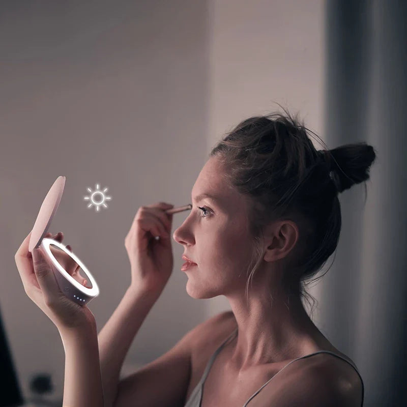 Portable Folding LED Makeup Mirror