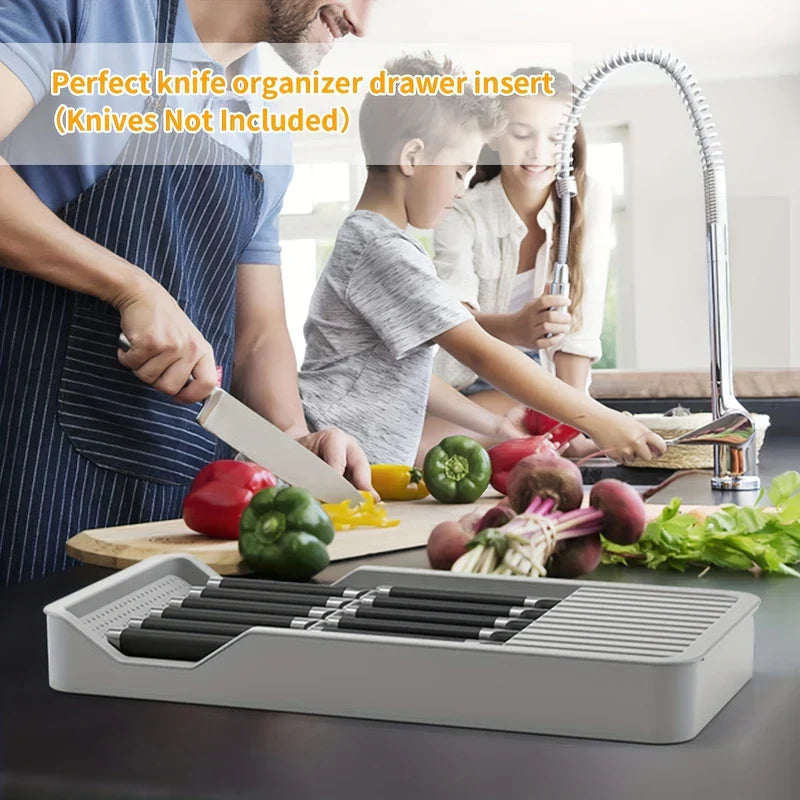 Pull-Out Kitchen Knife Block Organizer