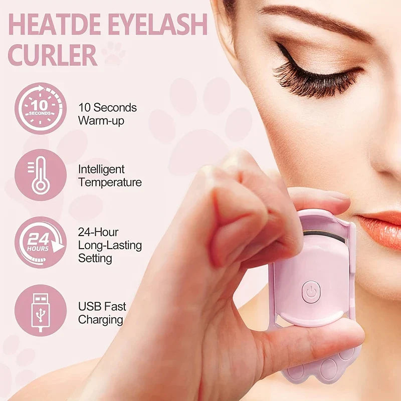 Rechargeable Heated Eyelash Curler Tool