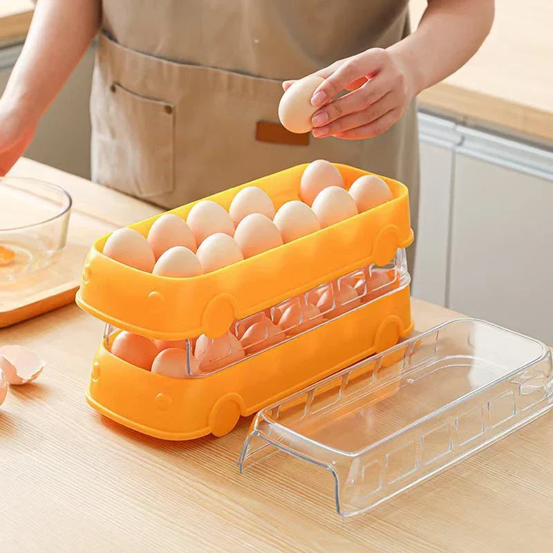 Refrigerator Egg Organizer Bin Stackable Tray