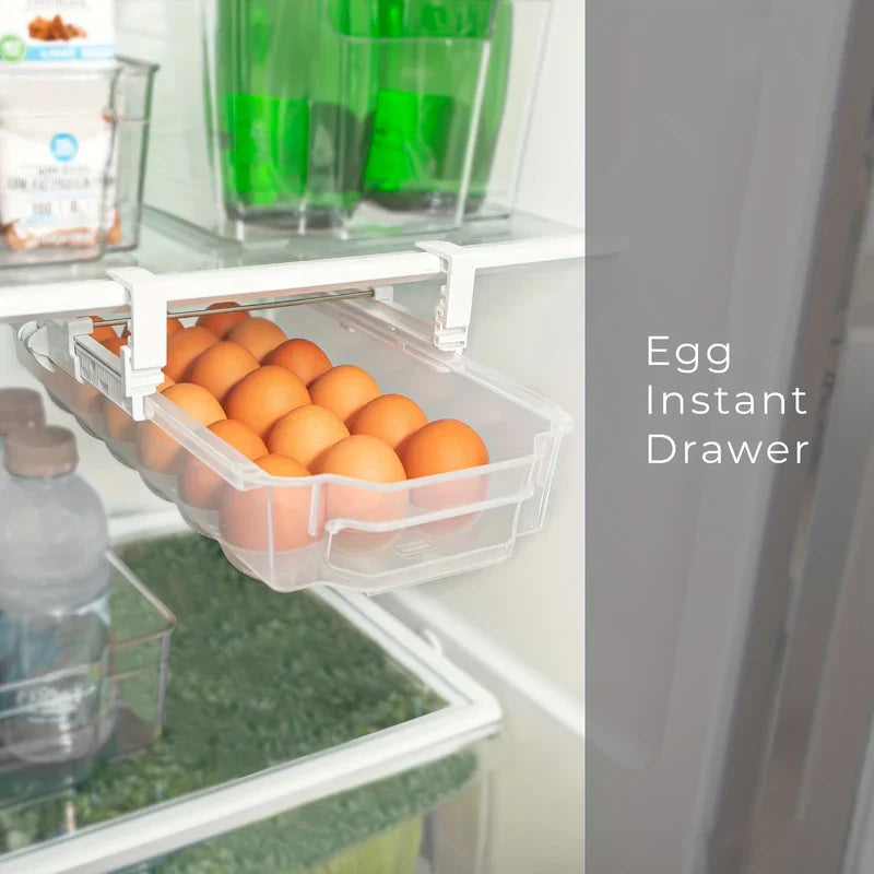 Refrigerator Pull-Out Egg Drawer Holder Organizer