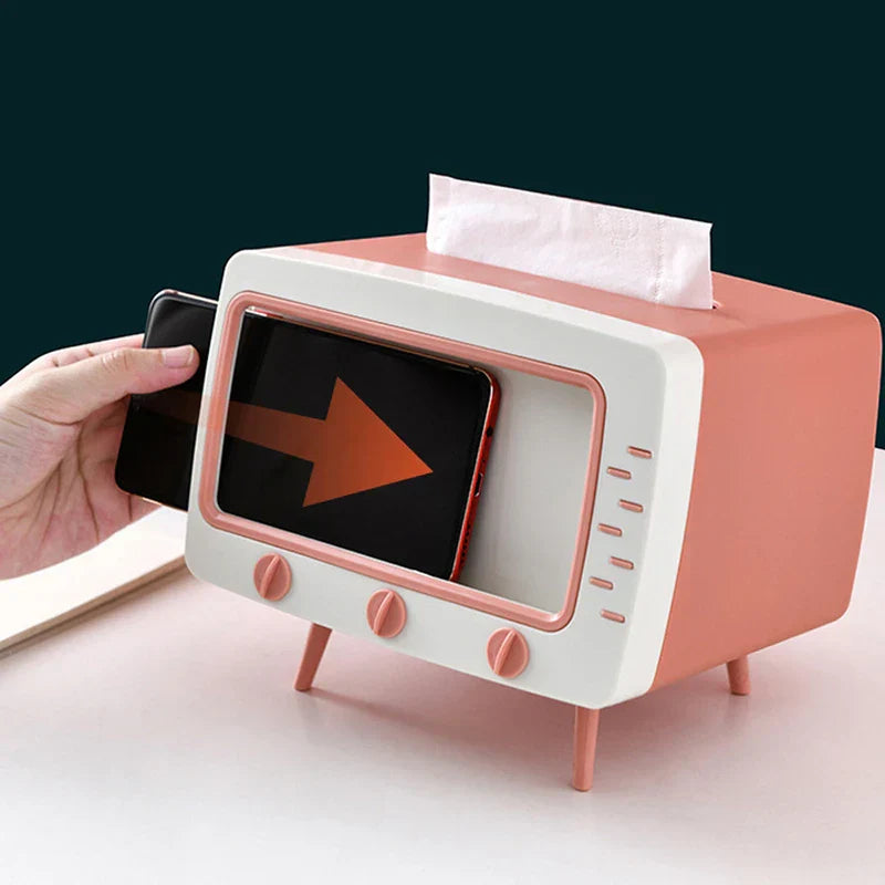 Retro Tv Style Tissue Box Holder