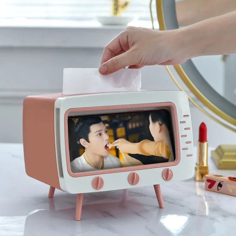 Retro Tv Style Tissue Box Holder
