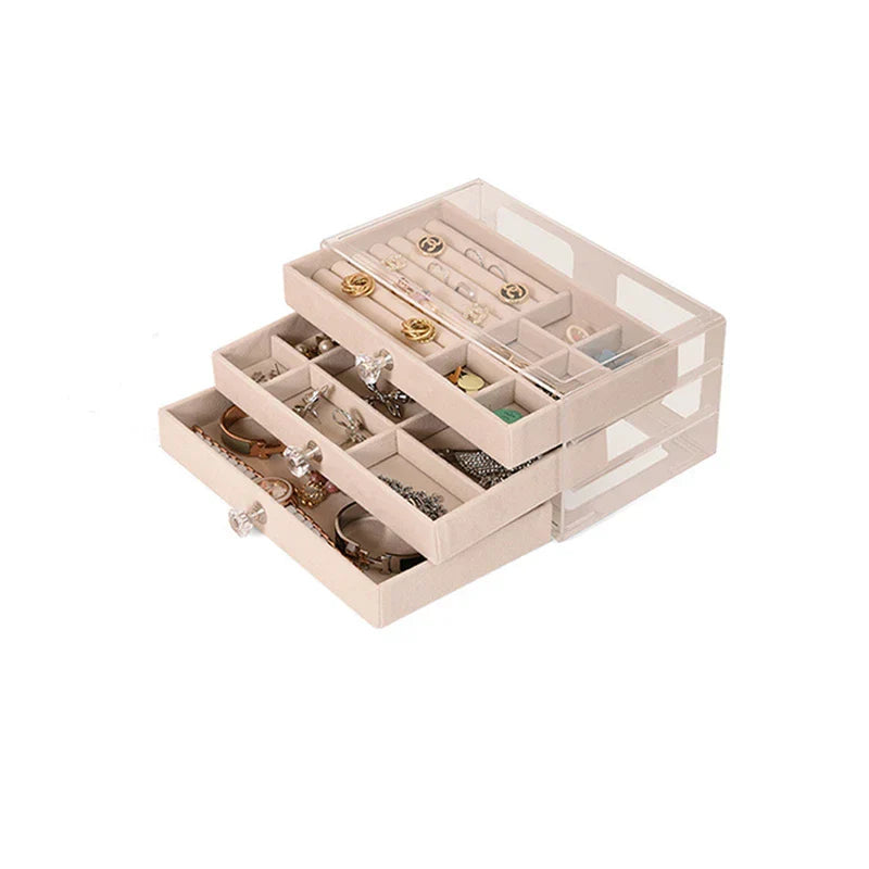 Ring Necklace Earring Display Storage Box
