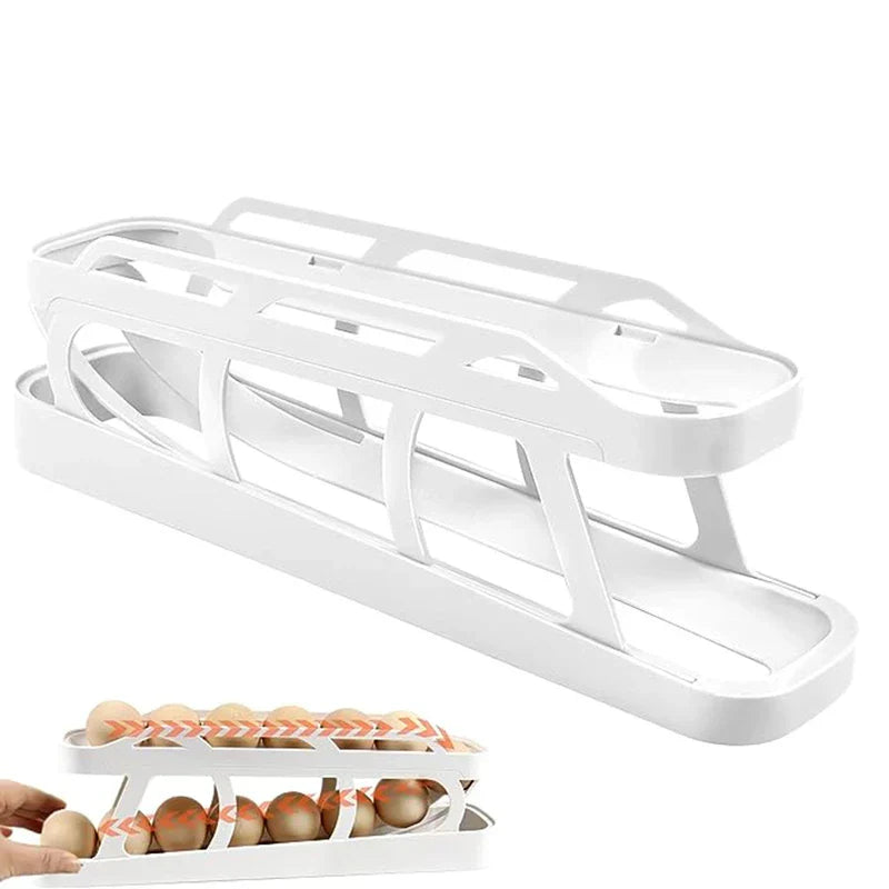 Rolling Automatic Egg Holder Dispenser Rack