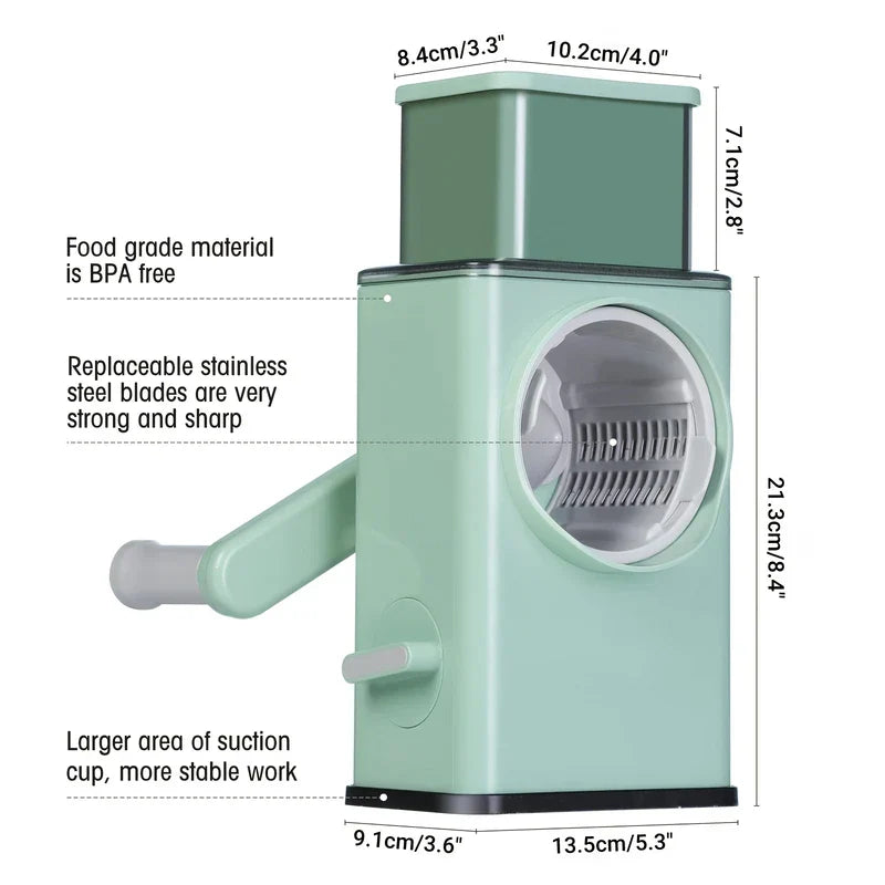 Rotary Drum Grater Slicer Shredder