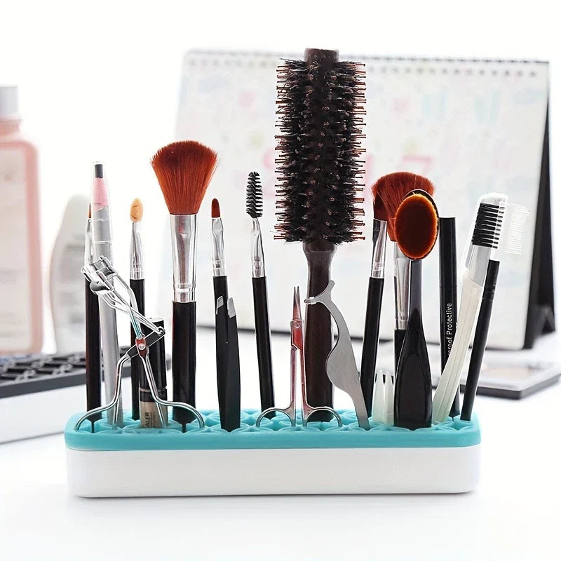 Rotating Makeup Brush Holder Organizer Drying Rack