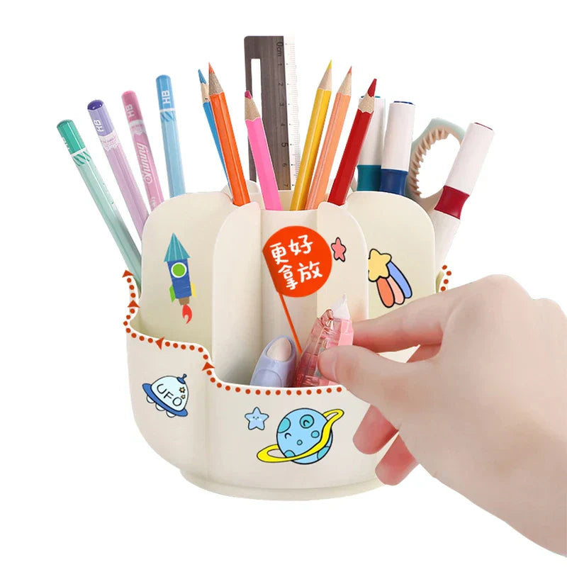 Rotating Makeup Brush Holder Organizer