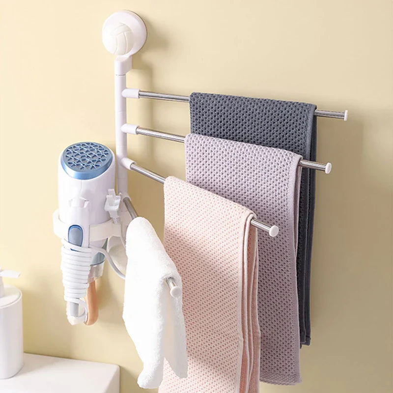 Seamless Suction Cup Towel Bar Rack Holder
