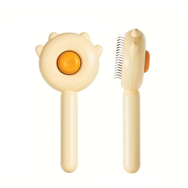 Self-Cleaning Pet Slicker Brush For Shedding
