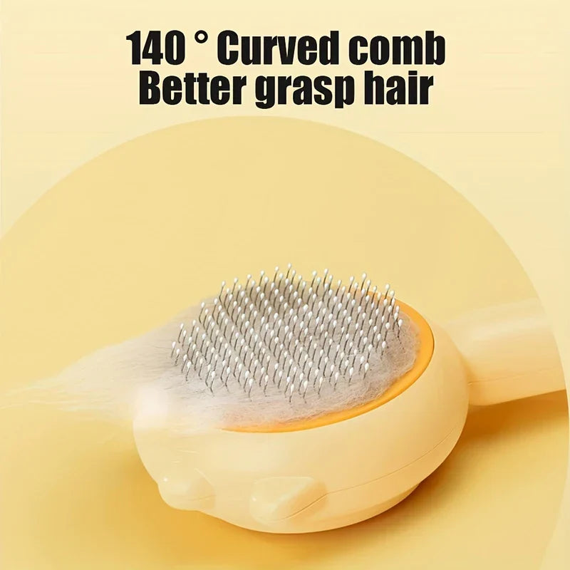 Self-Cleaning Pet Slicker Brush For Shedding