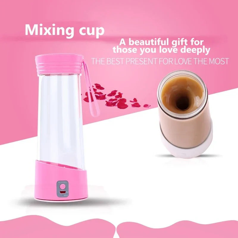Self-Stirring Clear Coffee Mug