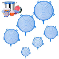Set of Reusable Silicone Stretch Food Lids Covers
