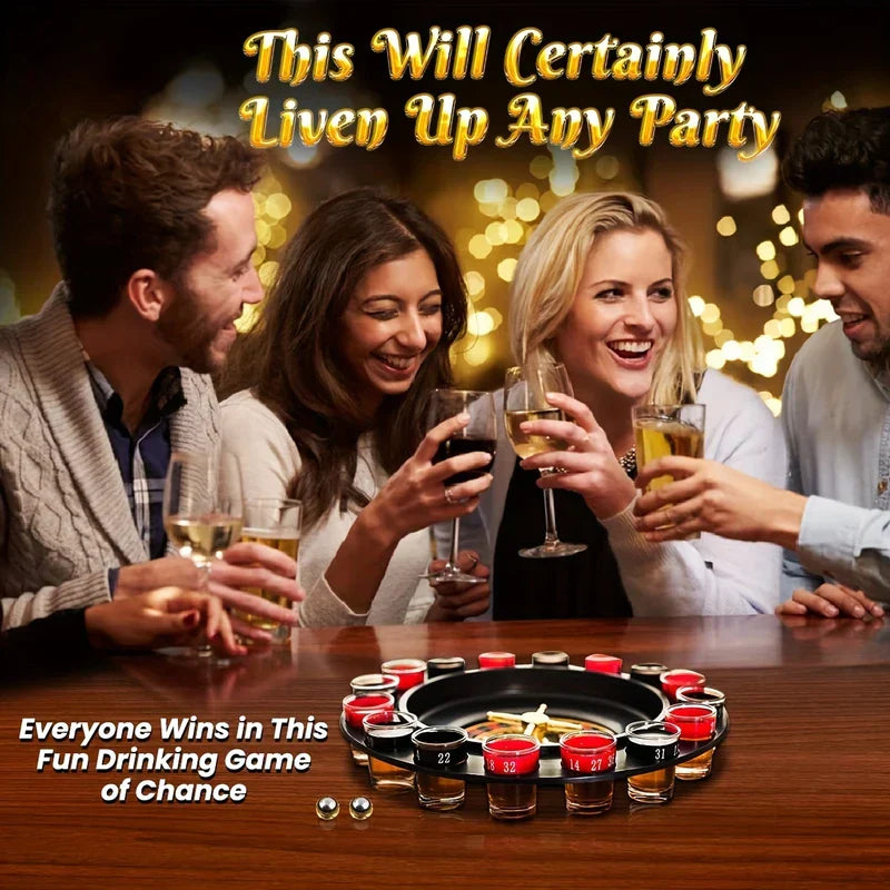 Shot Glass Roulette Drinking Game Set