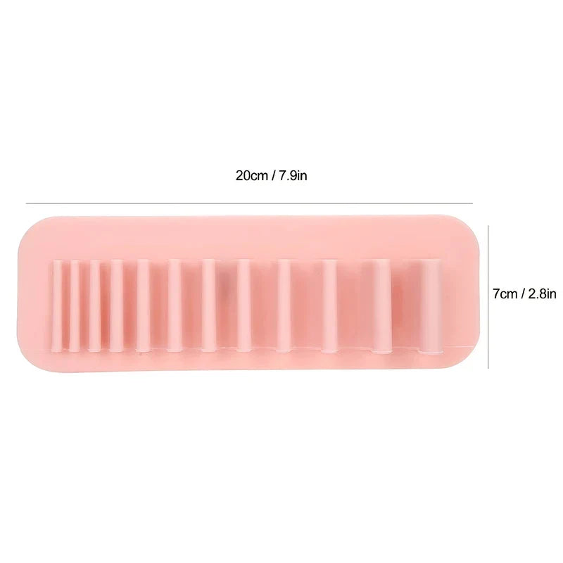 Silicone Adhesive Mirror Mount Makeup Brush Holder