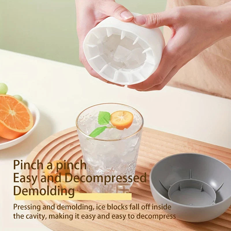 Silicone Ice Cube Maker Bucket Tray Mold