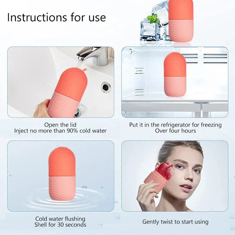 Silicone Ice Face Roller Ball Massager