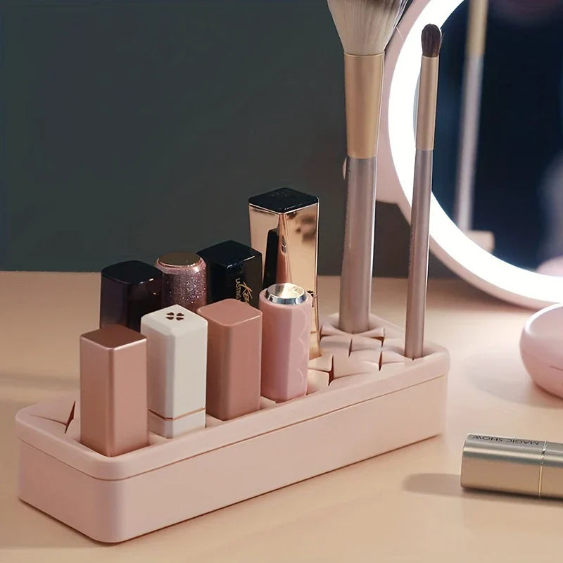 Silicone Lipstick Holder Makeup Organizer Tray