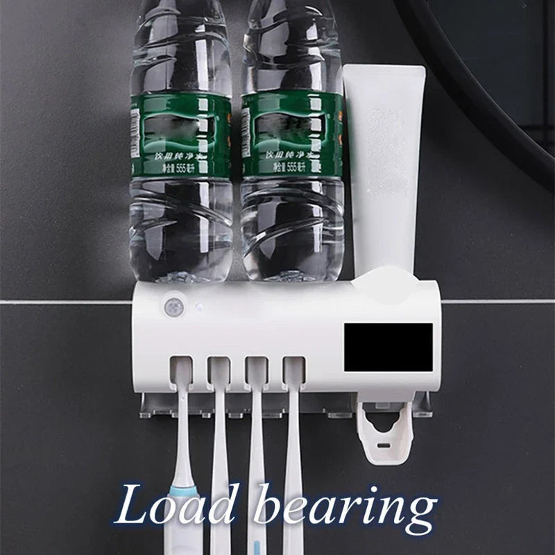 Smart UV Toothbrush Holder Sanitizer Wall Mount