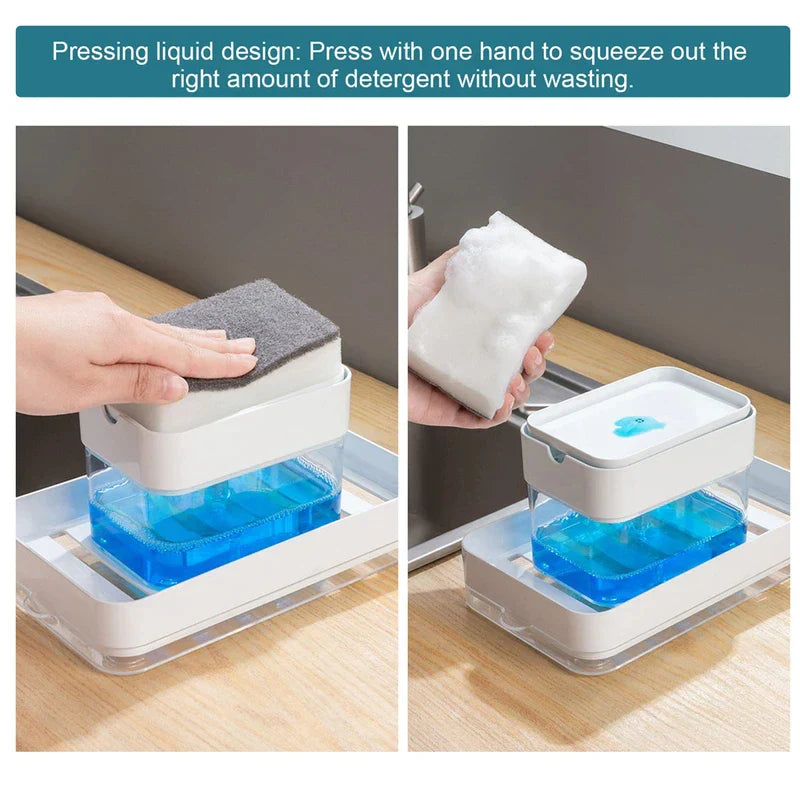 Soap Dispensing Cleaning Brush Press