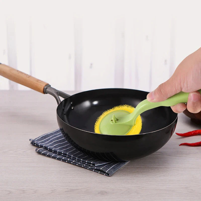 Soap Dispensing Pot Scrubber Brush