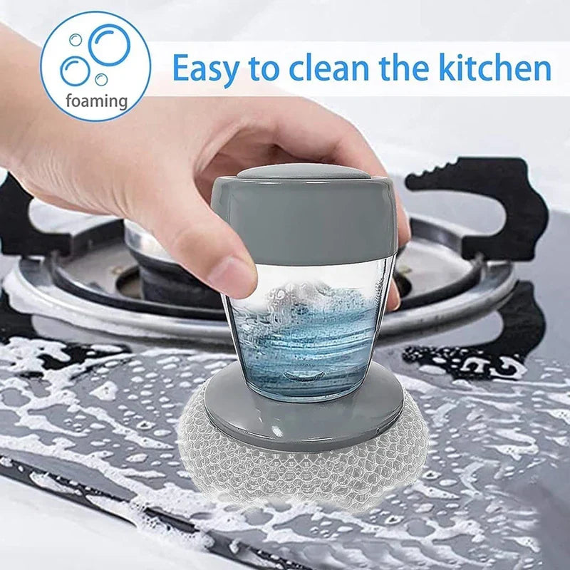 Soap Dispensing Pot Scrubber Dish Brush