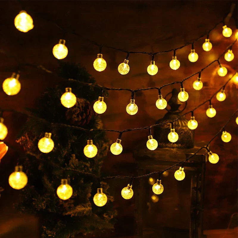 Solar Bubble Ball String Lights Outdoor