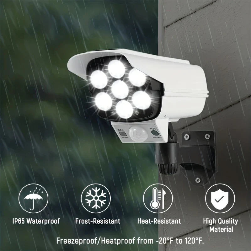 Solar Powered Dummy Security Camera Motion Light