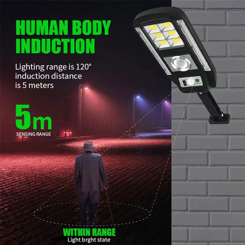 Solar Powered Security Motion Light Fixture
