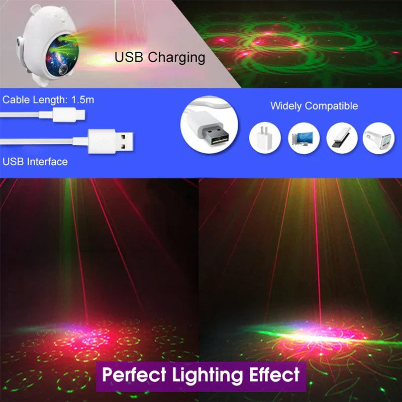 Sound Activated Party Projector Light Lamp