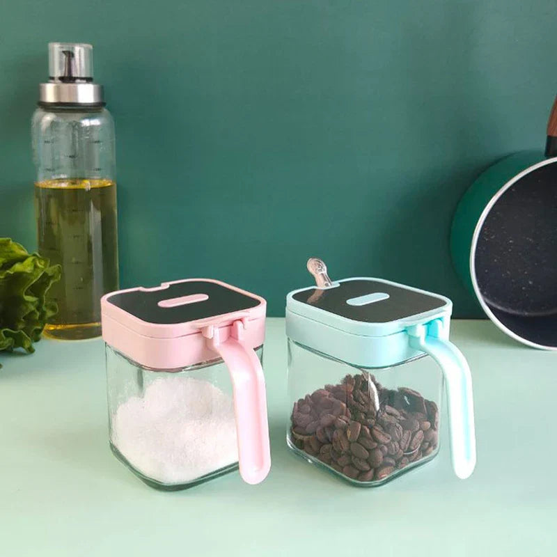 Spice Jar Container With Stainless Steel Lid