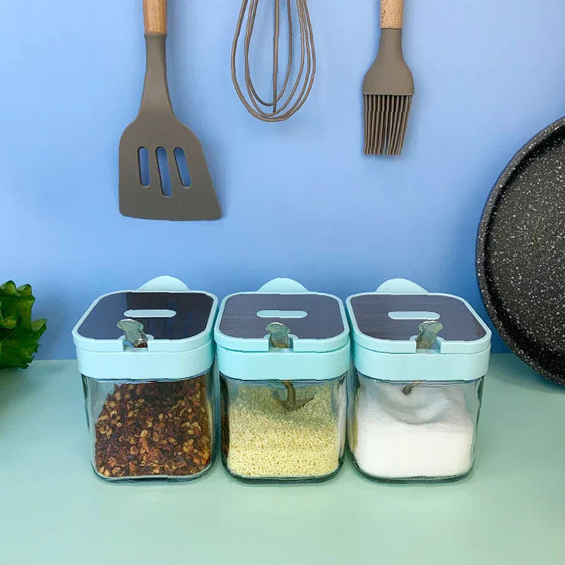 Spice Jar Container With Stainless Steel Lid