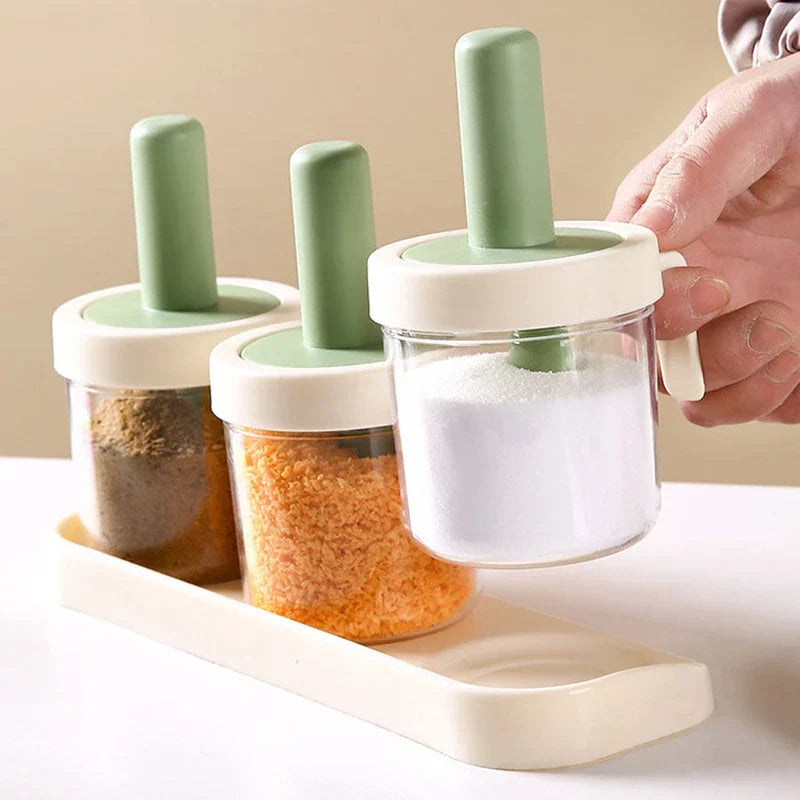 Spice Jar Seasoning Container Set Of 3