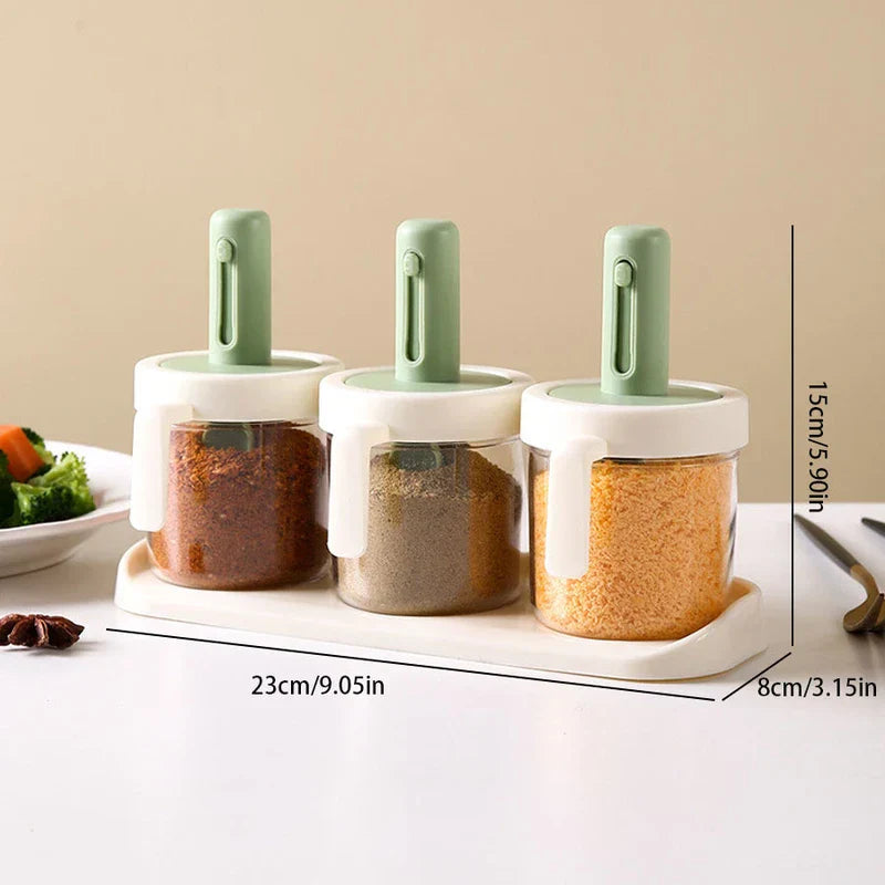 Spice Jar Seasoning Container Set Of 3