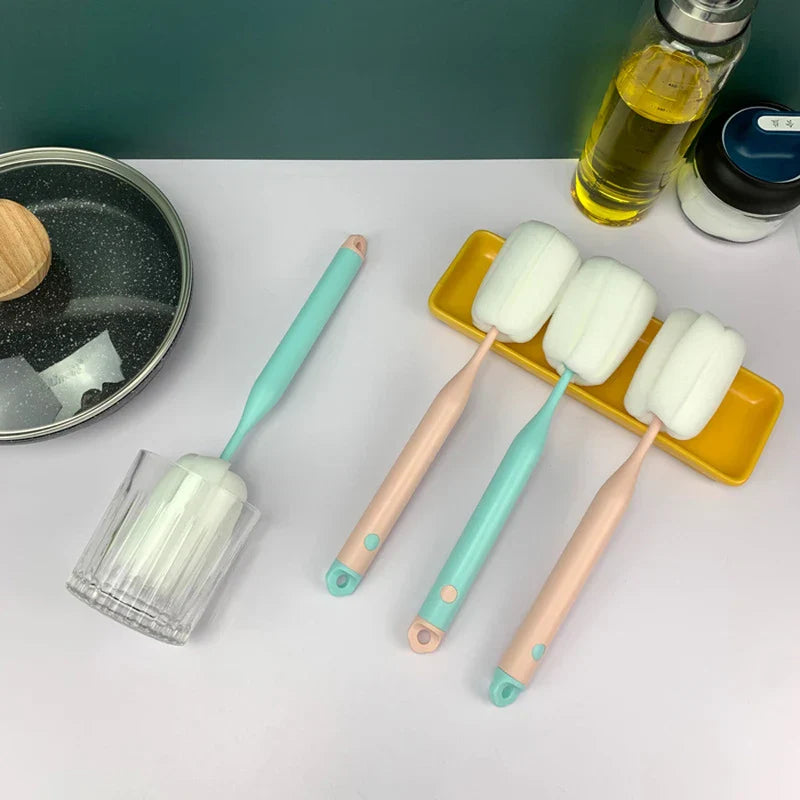 Sponge Bottle Cleaning Brush Wand