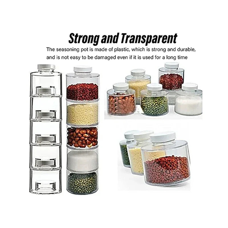 Stackable Tower Spice Jar Set