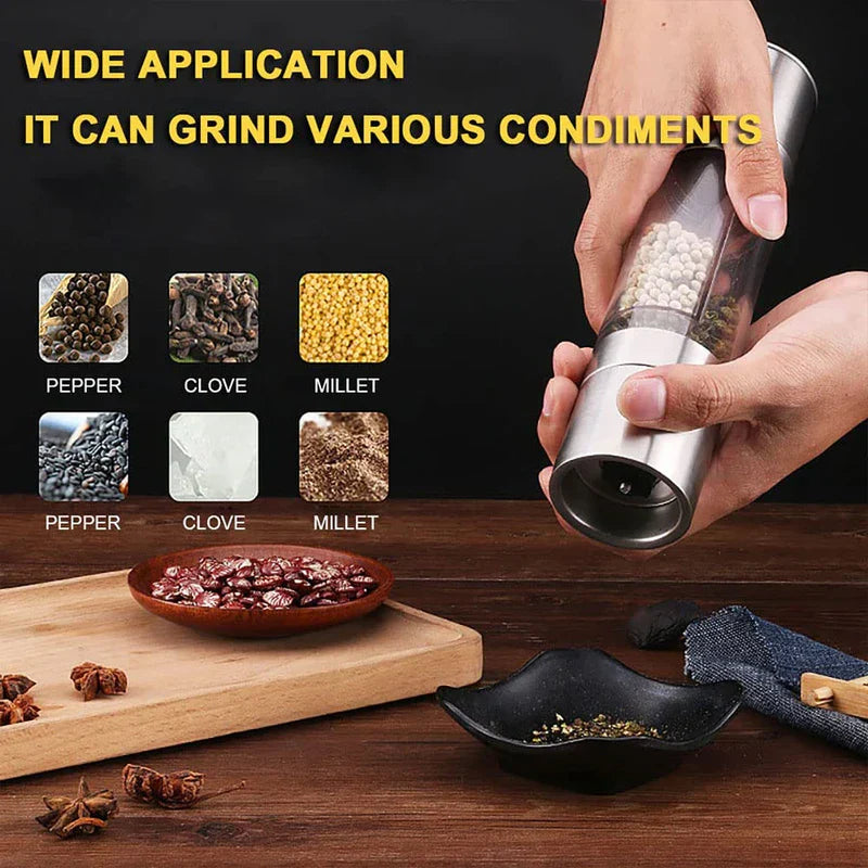 Stainless Steel Manual Grinder Mill (Spice-Salt-Pepper)