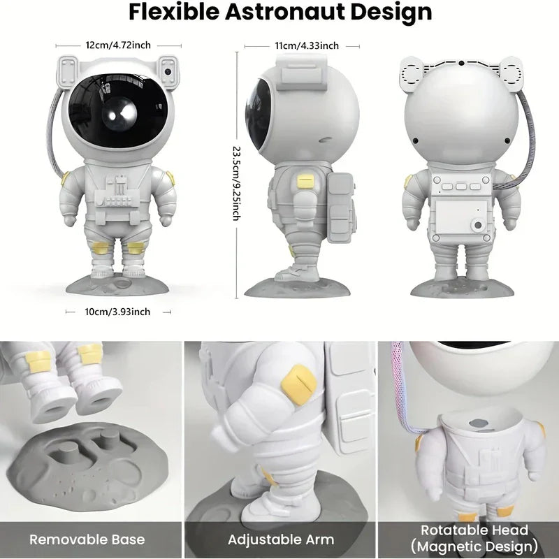 Standing Astronaut Galaxy Star Projector Lamp