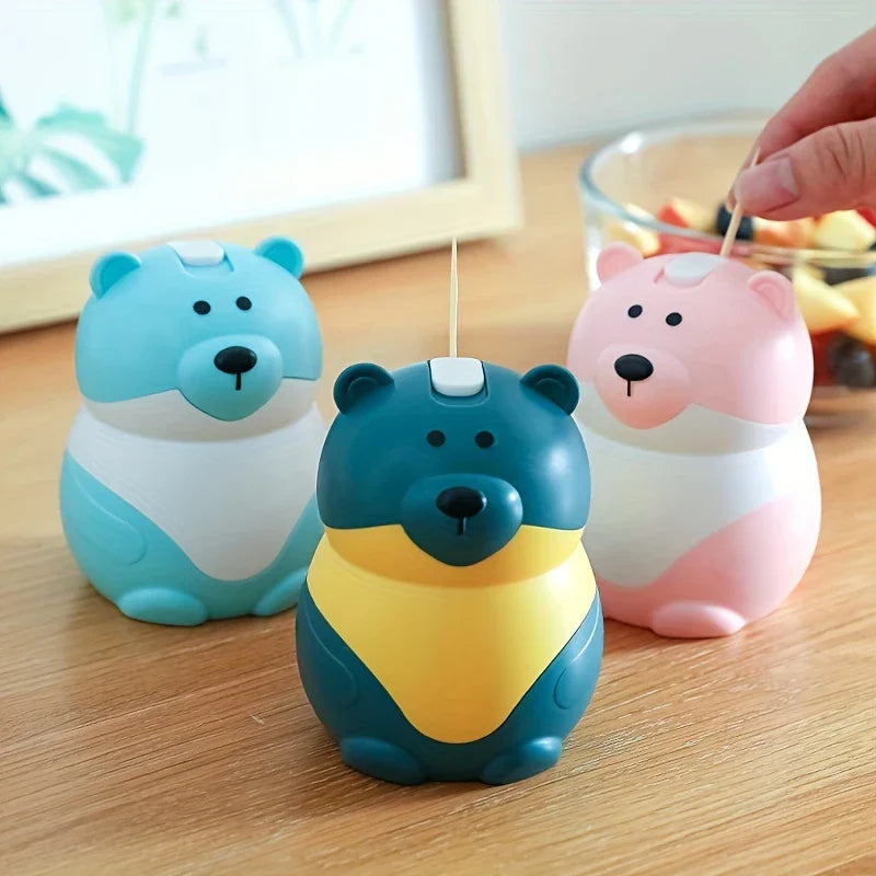 Teddy Bear Dustproof Toothpick Holder