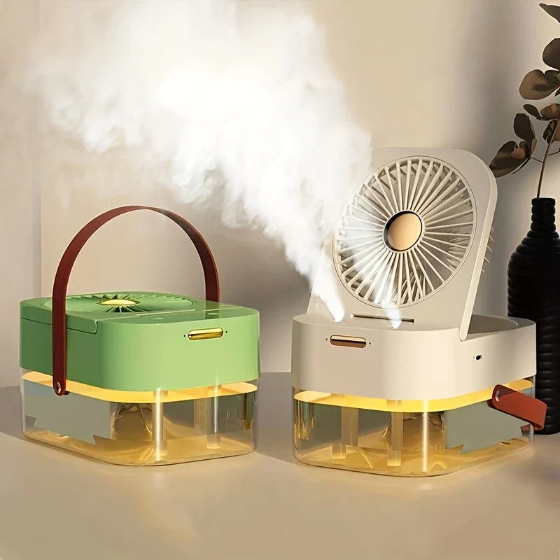 USB Mini Misting Air Cooler Fan Desk