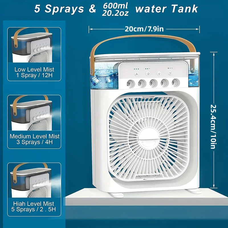 USB Rechargeable Personal Air Cooler Fan