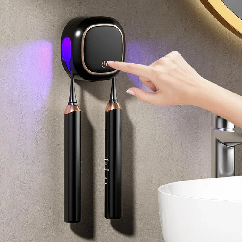 Uv Toothbrush Sanitizer Holder Wall Mount