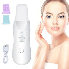 Ultrasonic Facial Skin Scrubber Spatula