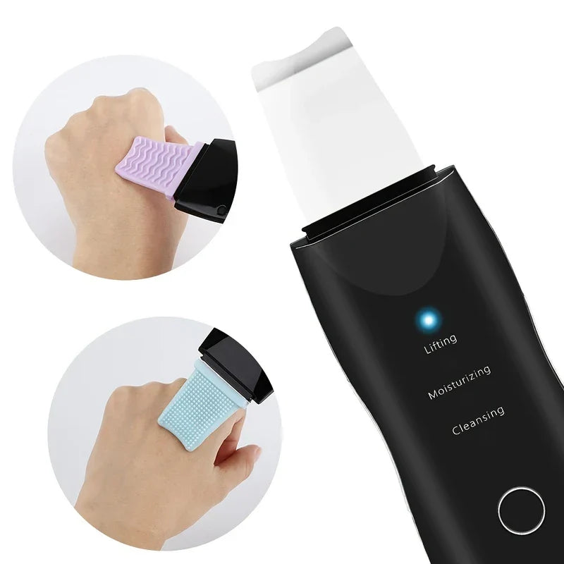 Ultrasonic Facial Skin Scrubber Spatula