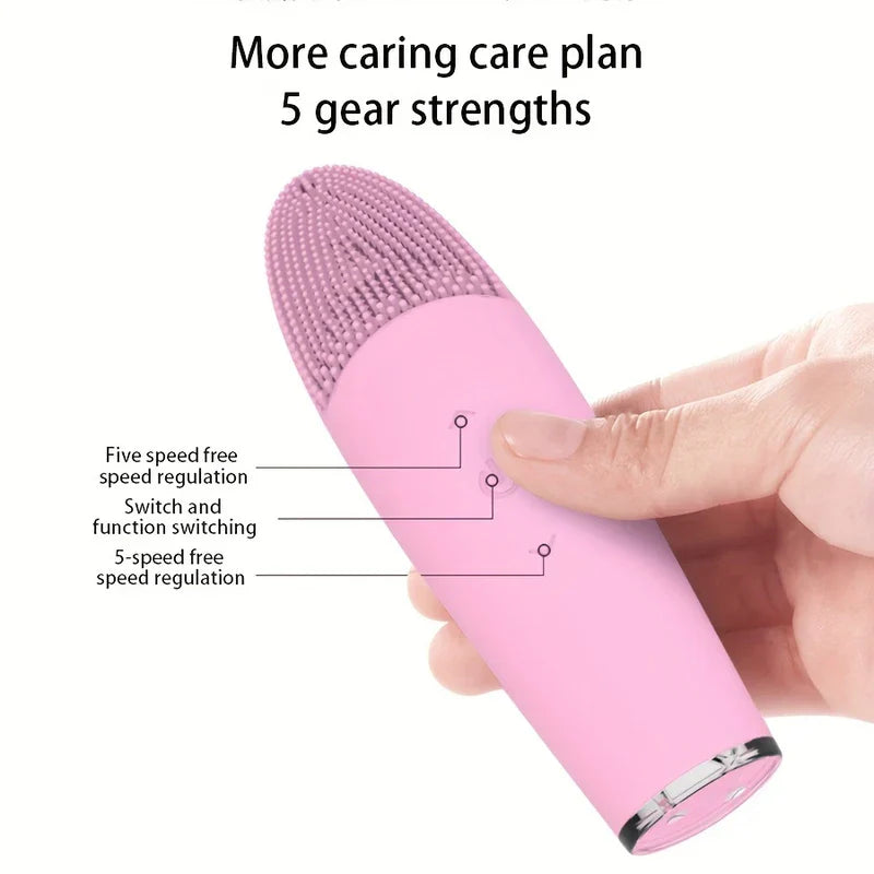 Ultrasonic Silicone Facial Cleansing Brush Waterproof