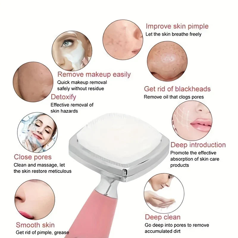 Ultrasonic Vibration Facial Cleanser Scrubber Spatula