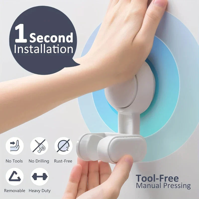 Universal Adjustable Punch Free Shower Head Holder