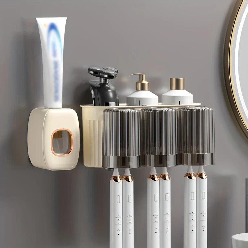 Wall Mount Adhesive Toothbrush Holder Set
